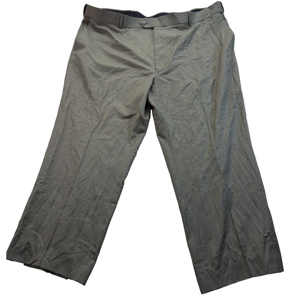Stafford Signature Men's Green Dress Pants Classic Fit Size 48x30 EUC